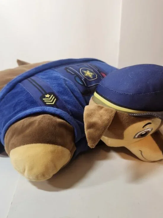 Pillow Pets Paw Patrol Chase Police Dog Plush Folding Stuffed Animal Toy 16 inch - Picture 2 of 8